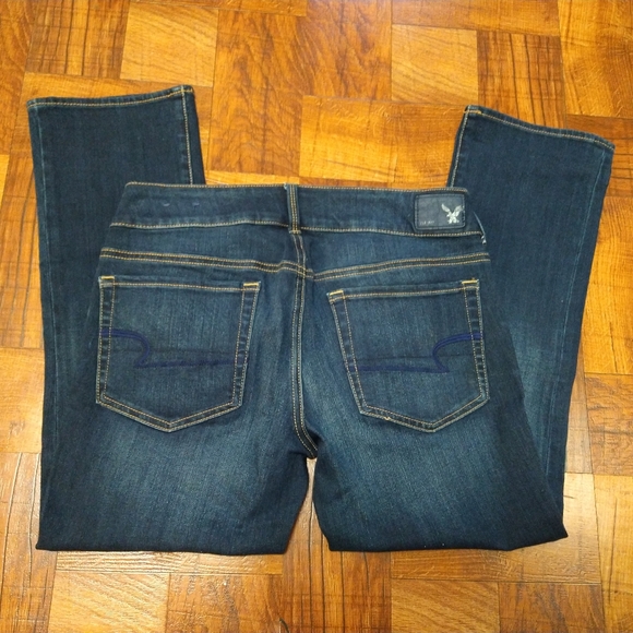 American Eagle Outfitters Denim Blue Jeans Super Stretch Artist Crop Women's 6R - Picture 7 of 7
